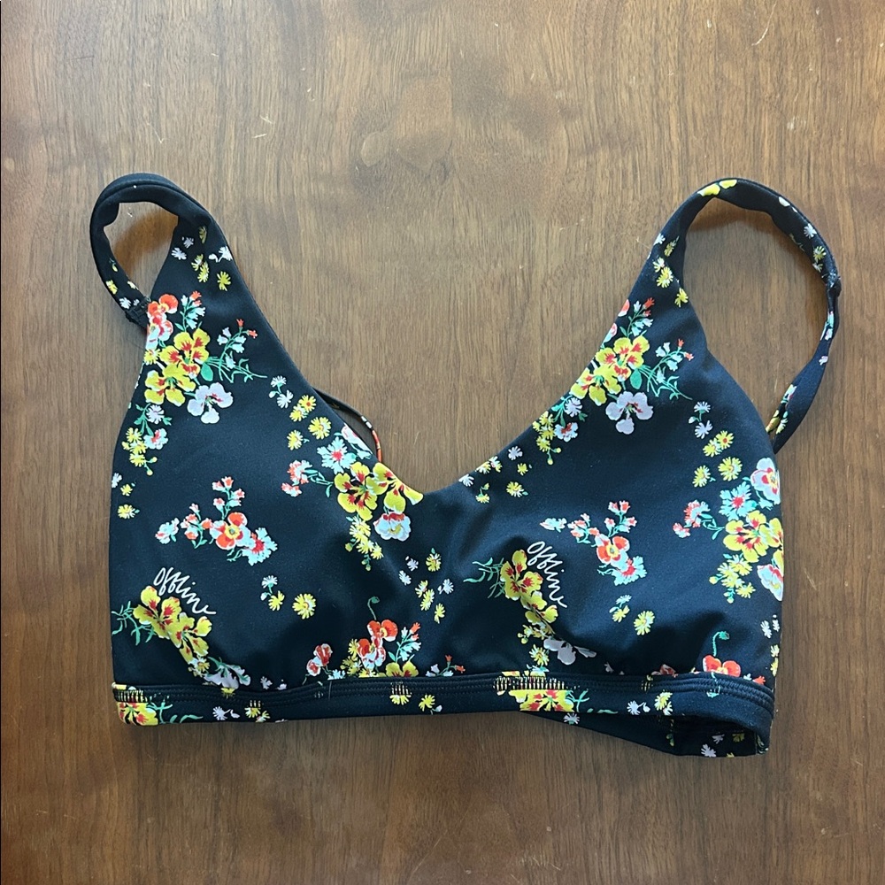 Floral Black Bralette - Women's Comfort Bra